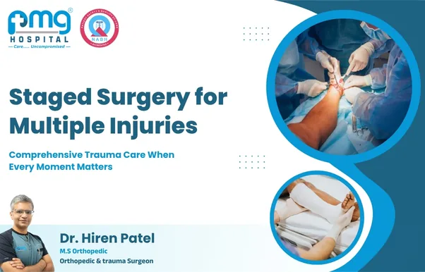 Staged Surgery for Multiple Injuries - trauma and fracture surgery by Dr. Hiren Patel at PMG Hospital, Ahmedabad
